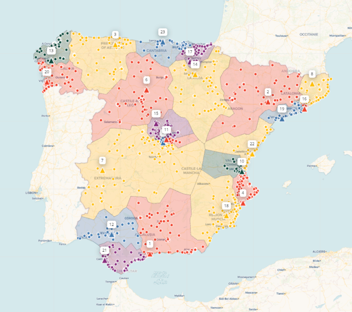 Sectorización por carga de trabajo
